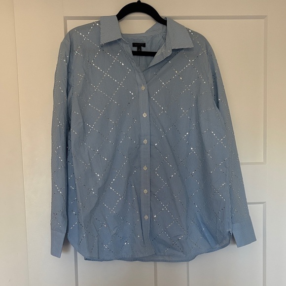 Talbots Rhinestone Dress Shirt - Picture 1 of 4